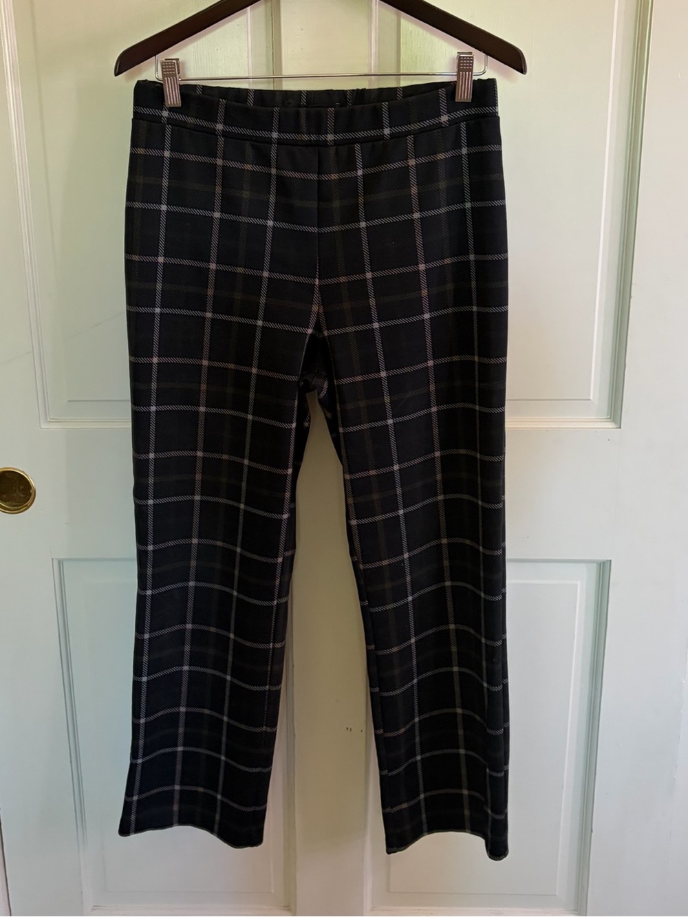 Sanctuary x Anthropologie Black Windowpane Cropped Pants